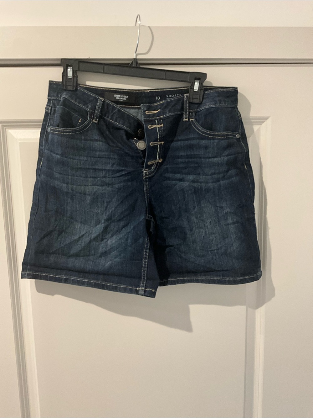 Simply Vera Vera Wang Dark Blue Denim Shorts